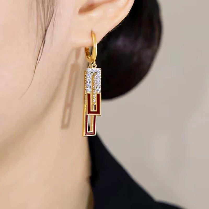 💥 EDICIÓN LIMITADA❗️  | Aretes de lujo cuadrados