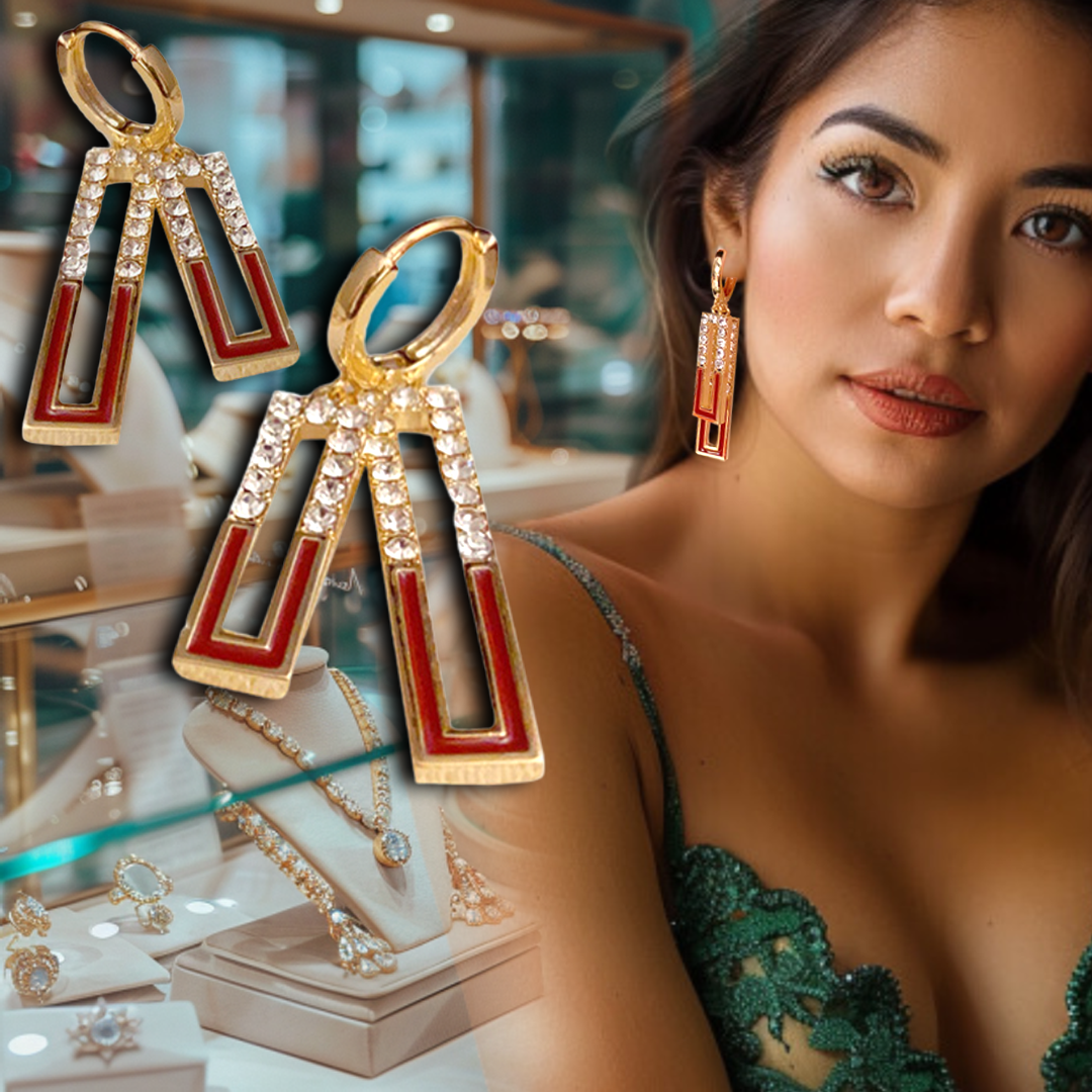 💥 EDICIÓN LIMITADA❗️  | Aretes de lujo cuadrados