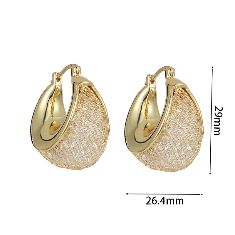 Adornos para las orejas Aura Huggie Elegance